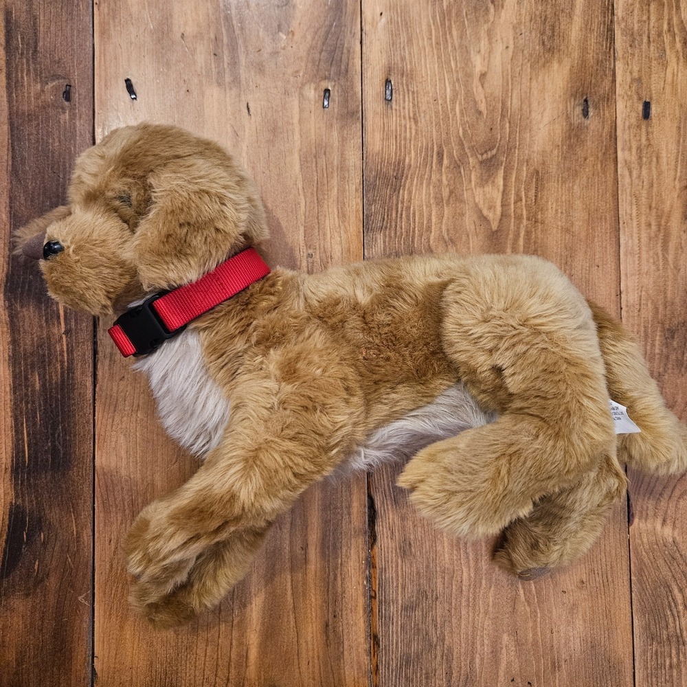 DITZ Designs Hen House Golden Retriever DOG Plush Stuffed Red Collar 19"